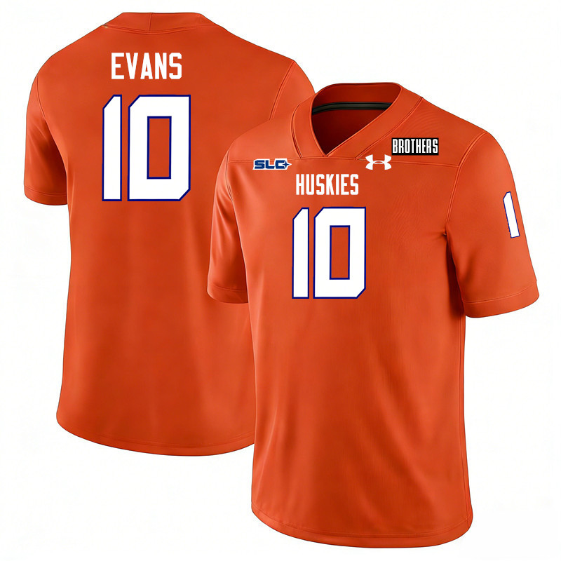 Houston Christian Huskies #10 Darryle Evans College Football Jerseys,Uniforms-Orange